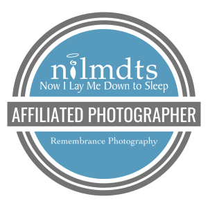 Official badge declaring I  am a Now I  Lay Me Down to Sleep Affiliated Photographer.